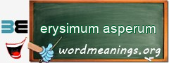 WordMeaning blackboard for erysimum asperum